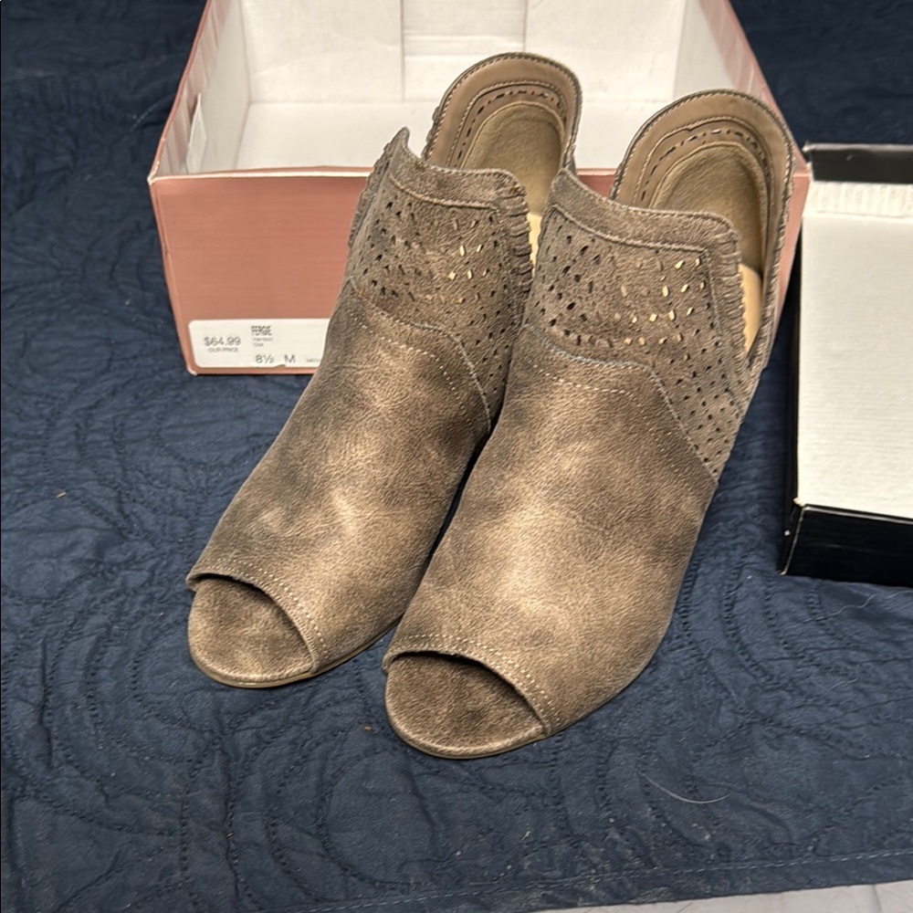Stylish Brown Peep-Toe Ankle Boots
